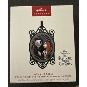 JACK AND SALLY Disney Tim Burton's Nightmare Christmas 2024 Hallmark Ornament